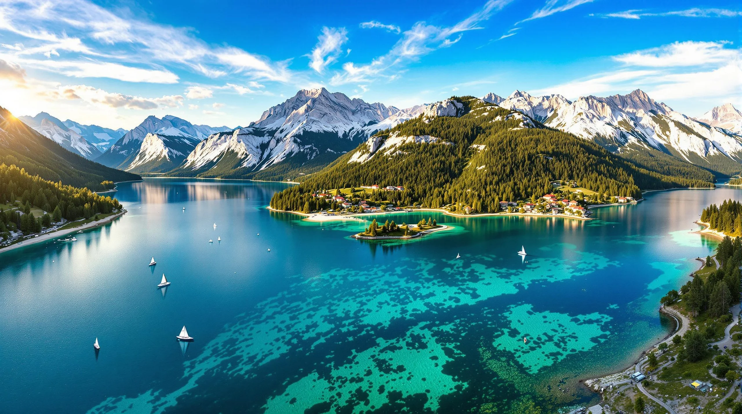 Cet endroit où l’eau turquoise cache un village englouti et atteint 100 mètres de profondeur